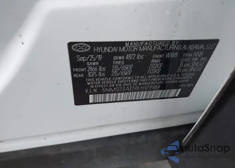 2020 Hyundai Santa Fe Se из США, поврежденный, VIN 5NMS23AD9LH179164